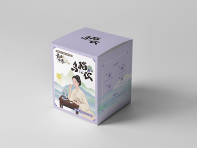 柒白茶包裝盒紫色388X291MM-1
